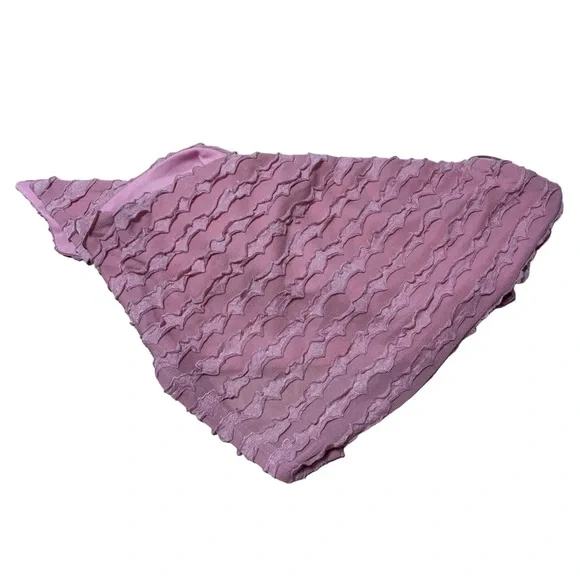 Superdown Kali Ruffle Scarf Top Women’s M Pink Barbie Handkerchief Hem - Picture 3 of 8